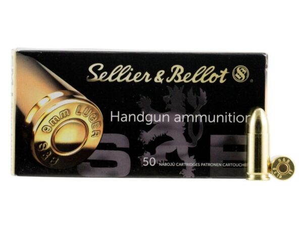 Sellier & Bellot Pistol 9mm 124 Grain 50 Round Box